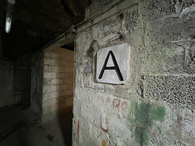 Steps to the Great Siege Galleries from mess area